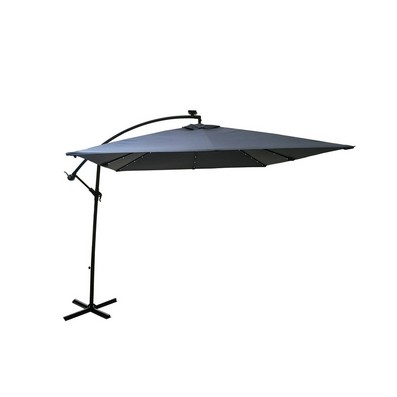 Product photograph of Overhang Garden Parasol By Croft - 3m Charcoal from QD stores