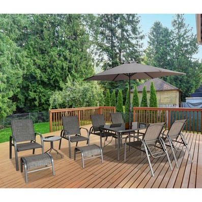 Product photograph of Montagu Garden Patio Dining Set By Croft - 8 Seats from QD stores