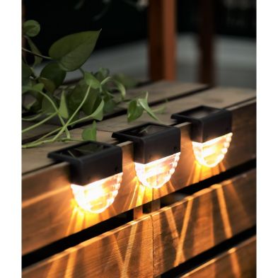 Product photograph of 3 Pack Solar Garden Wall Light Decoration 2 Multicolour Led - 9cm By Bright Garden from QD stores