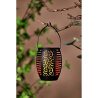 See more information about the Solar Garden Lantern Decoration 12 Orange LED - 13cm by Bright Garden