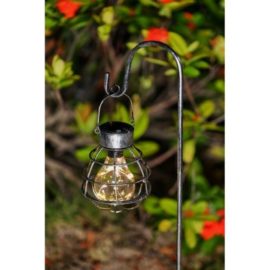 Product photograph of Solar Garden Lantern Decoration 10 Warm White Led - 83cm By Bright Garden from QD stores