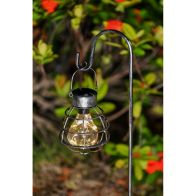 See more information about the Solar Garden Lantern Decoration 10 Warm White LED - 83cm by Bright Garden