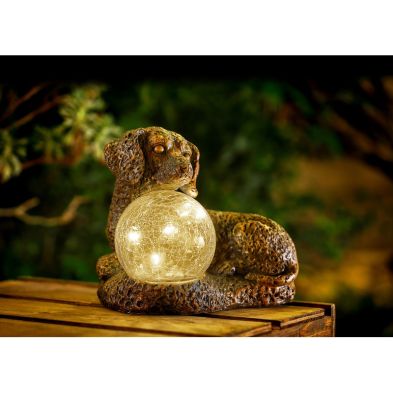 Product photograph of Sausage Dog Solar Garden Light Ornament Decoration 5 Warm White Led - 22cm By Bright Garden from QD stores