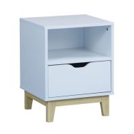 See more information about the Malmo White 1 Drawer and Shelf Bedside Table