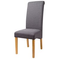 See more information about the London Dining Chair Wood & Fabric Dark Grey