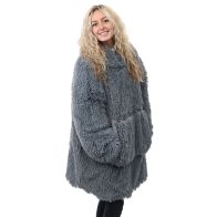 See more information about the Shaggy Shoodie Hooded Fleece Grey - One Size