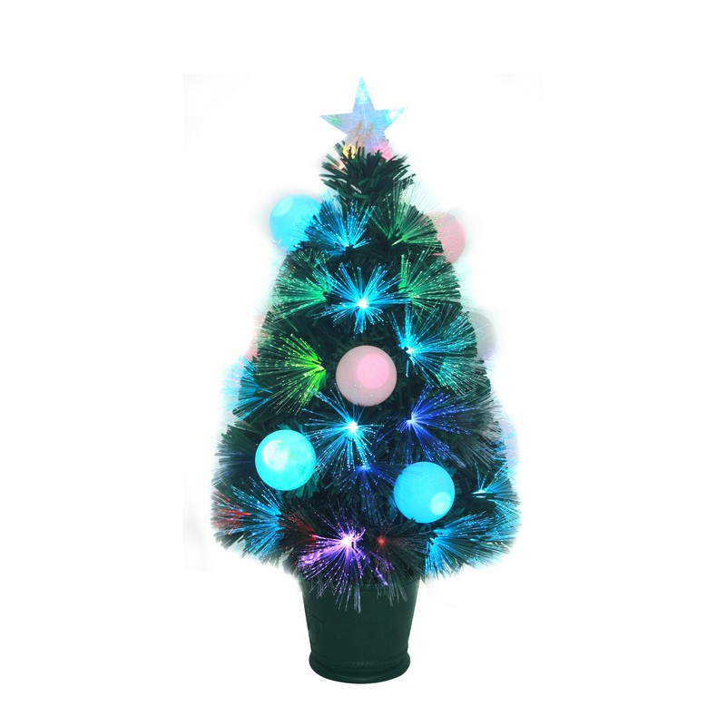 2ft Fibre Optic Christmas Tree Artificial - Fibre Optic Multicoloured