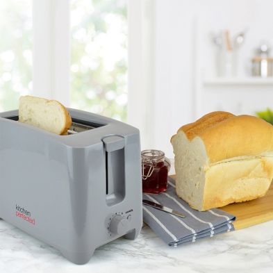 Extra Wide Slot Toaster By KitchenPerfected - Grey from QD Stores