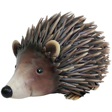 Product photograph of Woodland Hedgehog Metal Garden Sculpture 21cm from QD stores