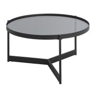 See more information about the Essentials Circular Coffee Table Metal & Glass Black