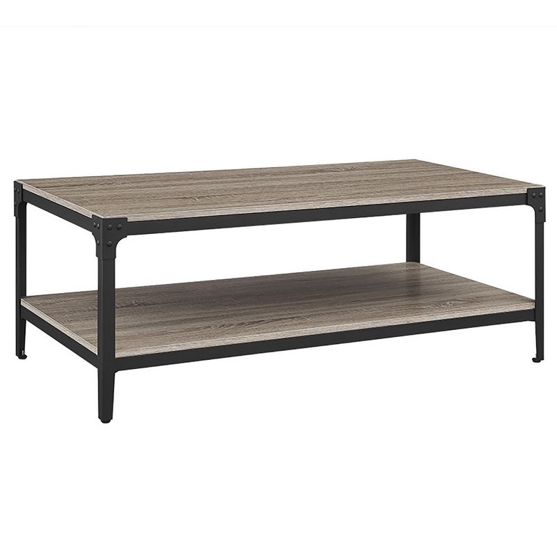 Essentials Coffee Table Metal & Wood Natural 1 Shelf