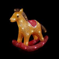 See more information about the Acrylic Rocking Horse Christmas Light 40 White LED - 32cm