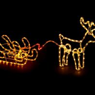 See more information about the Reindeer with Sleigh Christmas Light Feature White & Warm White - 145cm
