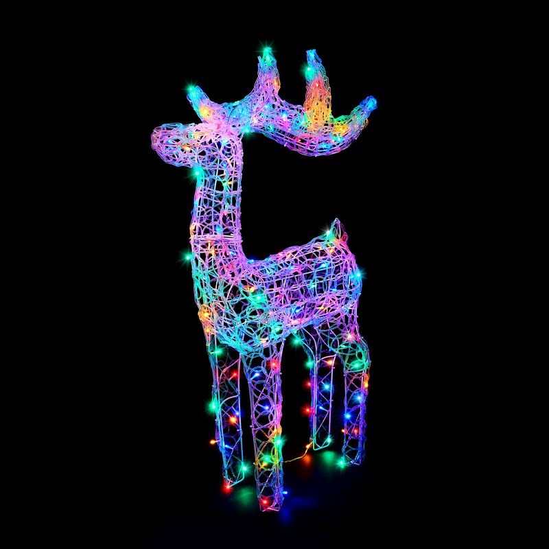 Reindeer Christmas Light Feature Multifunction Multicolour - 115cm