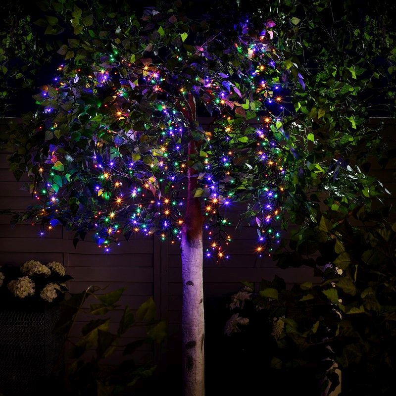 Christmas Cluster Icicle Lights Snowfall Multicolour Outdoor 576 LED - 2.5m by Astralis