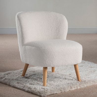 Teddy Dining Chair Wood Fabric White By Hamilton Mcbride