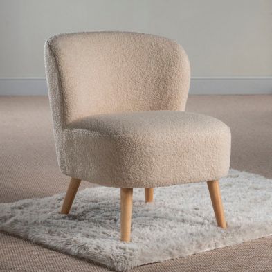 Teddy Dining Chair Wood Fabric Beige By Hamilton Mcbride