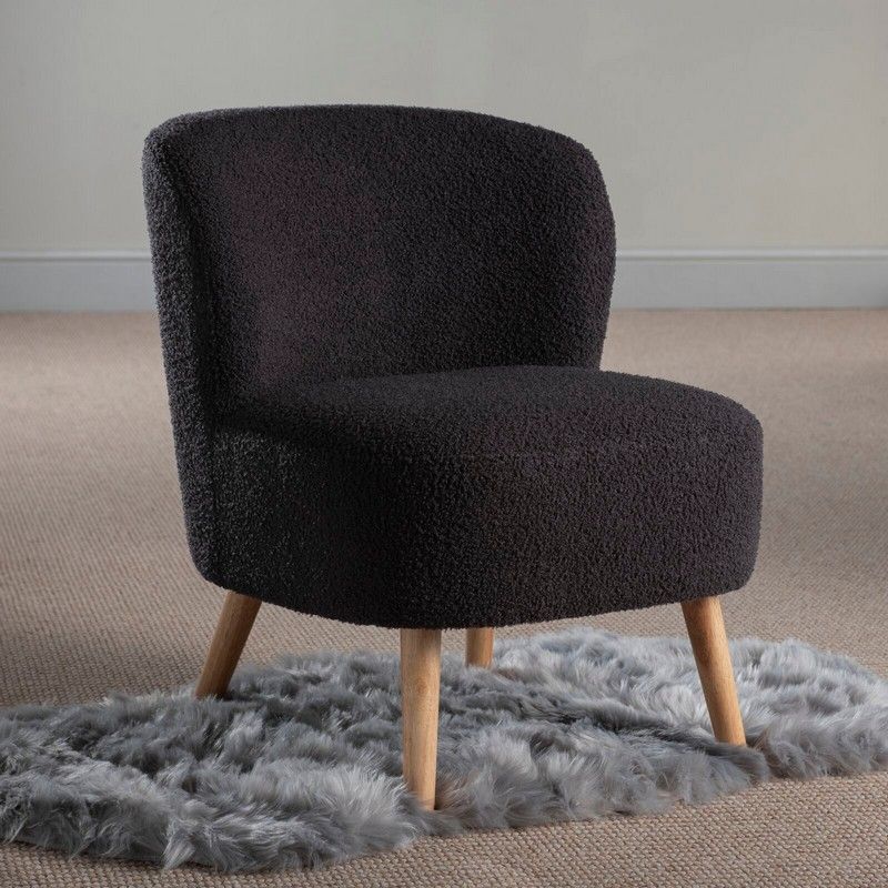 Teddy Dining Chair Wood & Fabric Grey by Hamilton McBride