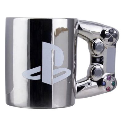 Sony Playstation Mug Controller Handle Silver 550ml