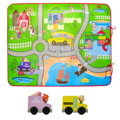 CoComelon Super Giant Car Play Mat with 2 Vehicles from QD Stores