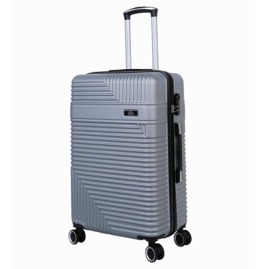 Product photograph of Wheeled Suitcase Large 88 Litre - Silver Grey from QD stores