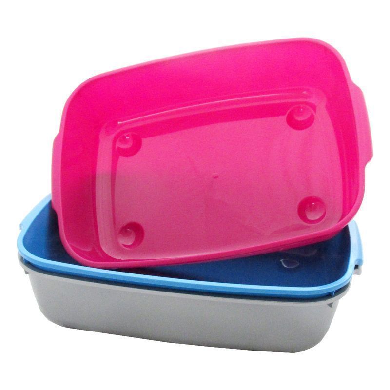 Pink Large Rounded Cat Litter Tray