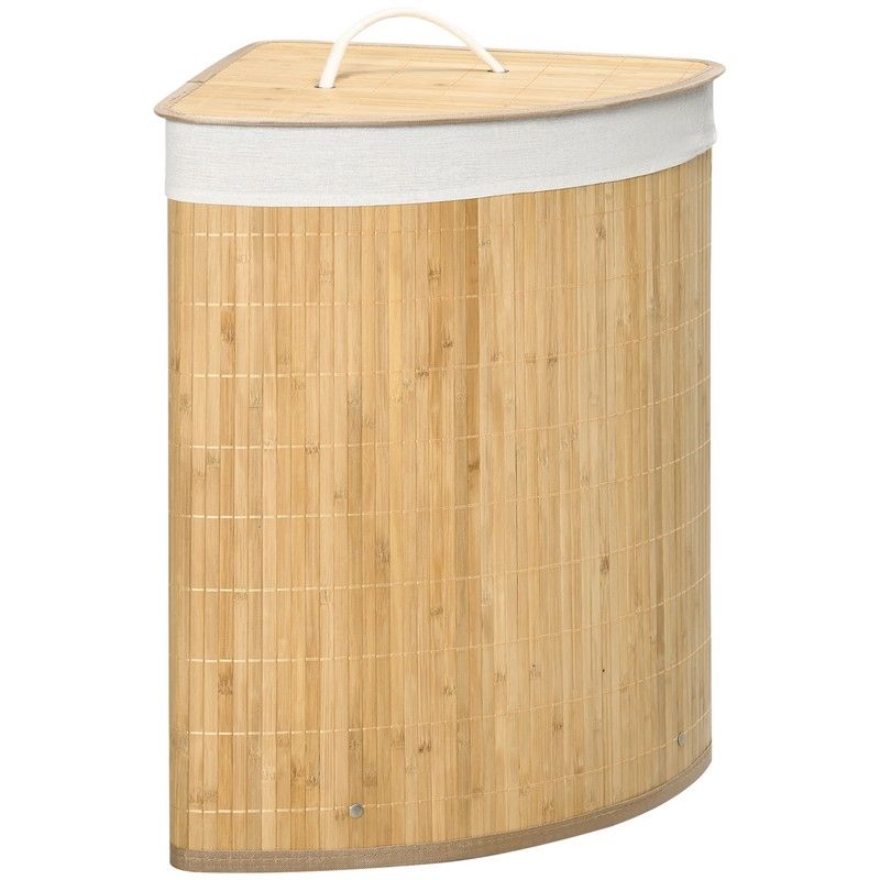 Homcom Bamboo Laundry Basket With Lid