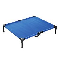See more information about the Pawhut Large Dogs Portable Elevated Fabric Bed For Camping Outdoors Blue