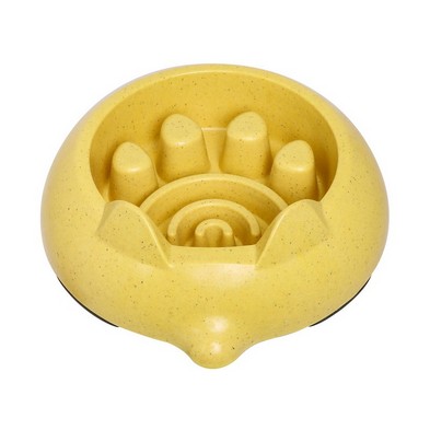 Small Dog Bowl Yellow Bamboo 225cm By Pet Brands