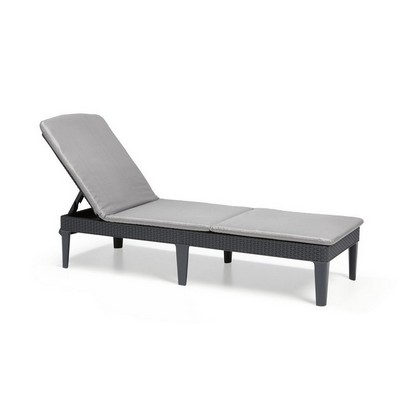 Product photograph of Jaipur Garden Sun Lounger Set By Keter - 2 Seats Grey Cushions from QD stores