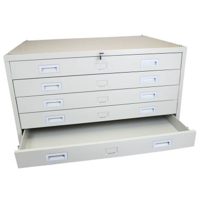 Product photograph of Architects Chest Of Drawers Metal Off-white 5 Drawers from QD stores