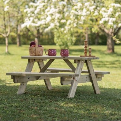 Product photograph of Kids Picnic Table - 4 Seat Green Tint By Ekju from QD stores