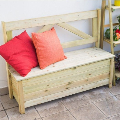 Product photograph of Balcony Storage Bench - 2 Seat Green Tint By Ekju from QD stores