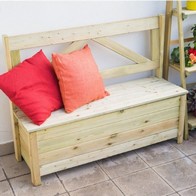 See more information about the Balcony Storage Bench  - 2 Seat Green Tint by EKJU
