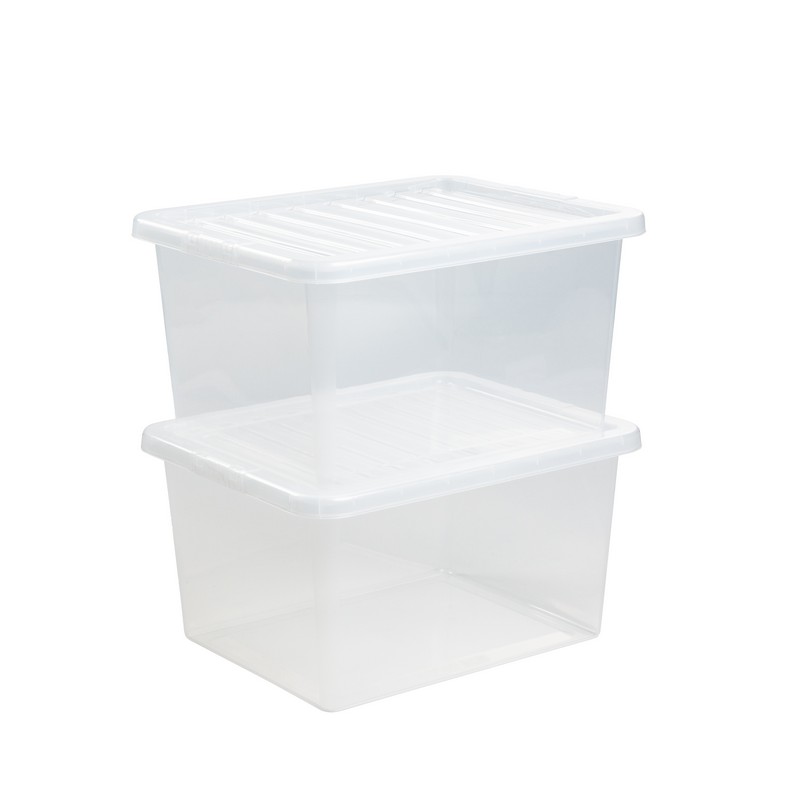 Plastic Storage Box 37 Litres - Clear Crystal by Wham