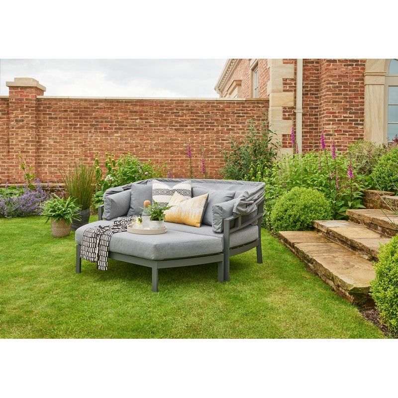 Titchwell Garden Sofa by Handpicked - 2 Seats Grey Cushions