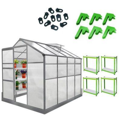 Raven Crescive 6 X 6 Apex Greenhouse With Base Racking Set Classic Polycarbonate