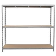 See more information about the Galvanised Steel & MDF Shelving Unit 200cm - Silver Heavy Duty 200cm by Raven