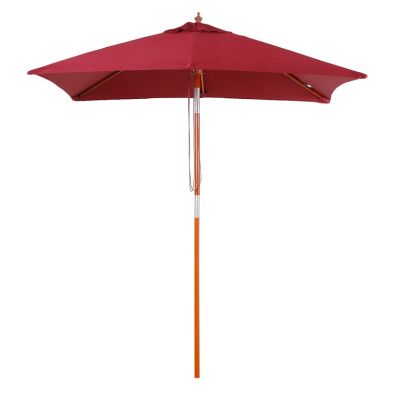 Outsunny 2m X 15m Garden Parasol Umbrella With Tilting Sunshade Canopy