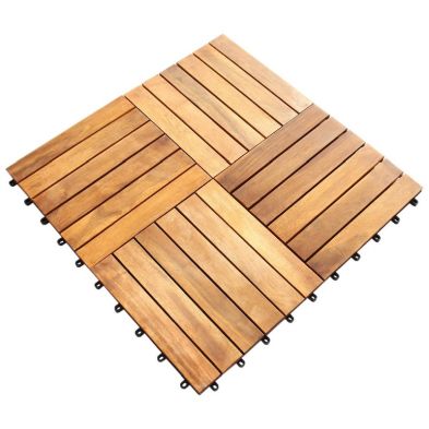 Product photograph of Easy Fit 3 5 Sqm Garden Decking Tiles By Wpc from QD stores