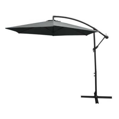 Product photograph of Cantilever Garden Parasol By Raven - 3m Grey from QD stores