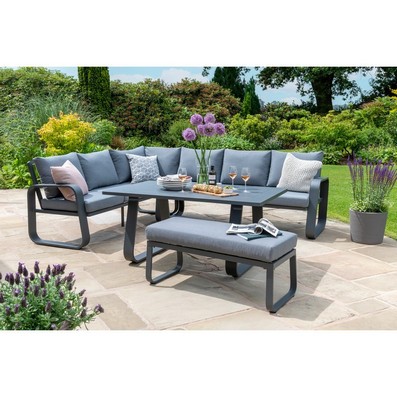 Babingley Garden Corner Sofa By Handpicked 8 Seats Grey Cushions