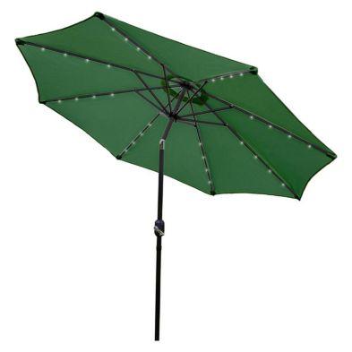 Product photograph of Solar Led Tilt Garden Parasol By Raven - 2 7m Green from QD stores