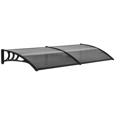 Product photograph of Outsunny Door Canopy Awning Outdoor Window Rain Shelter Cover For Front Back Door Porch Black 196 X 75cm from QD stores