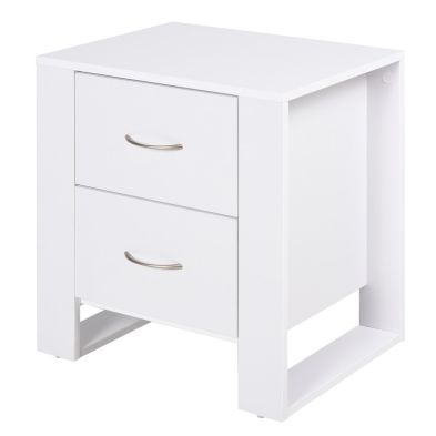Homcom Bedside Table With 2 Drawers