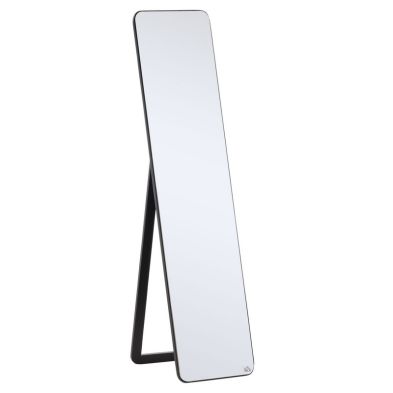 Product photograph of Homcom Full Length Mirror Floor Standing Or Wall Mount Dressing Mirror Bedroom Black from QD stores