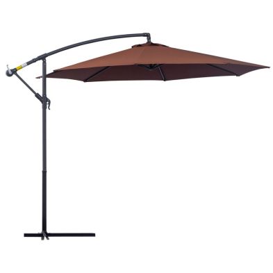 Product photograph of Outsunny Diameter 3m Hanging Umbrella Parasol-coffee from QD stores