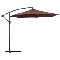 See more information about the Outsunny Diameter 3M Hanging Umbrella Parasol-Coffee
