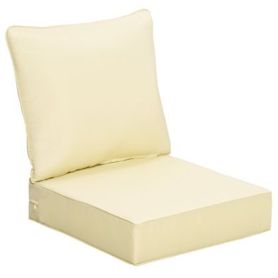 Product photograph of Outsunny Outdoor Seat And Back Cushion Set Patio Deep Seating Chair Replacement Cushion from QD stores