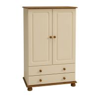 See more information about the Barnaby Wardrobe Cream & Pine 2 Door 2 Drawer